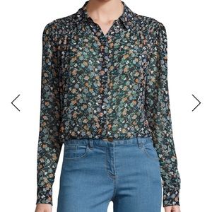Veronica Beard Dazed Floral Blouse